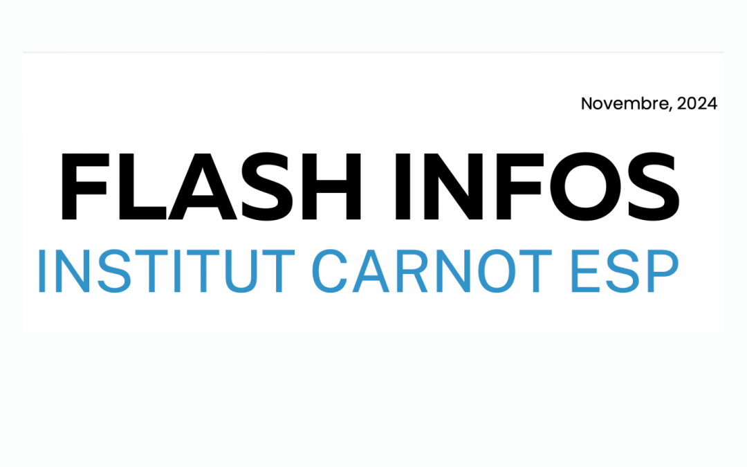 Flash Infos Carnot ESP : un condensé d’innovations et de collaborations scientifiques au service de la recherche et du développement industriel.